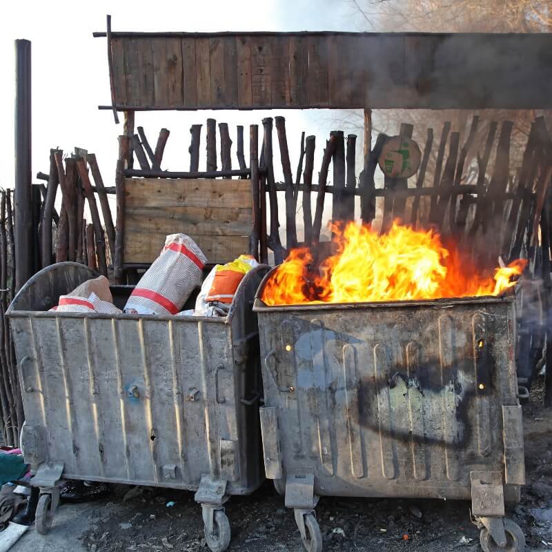 Stryders - Youth Crime Solicitors Arson Wheelie Bin on Fire - Feature